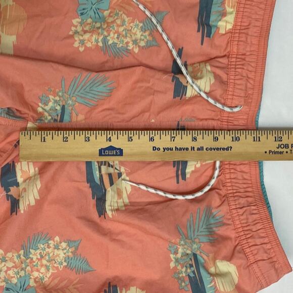 Goodfellow Men's Board Shorts Swim Trunks Size M Floral Vacation Pool Lined Pink - Picture 7 of 10